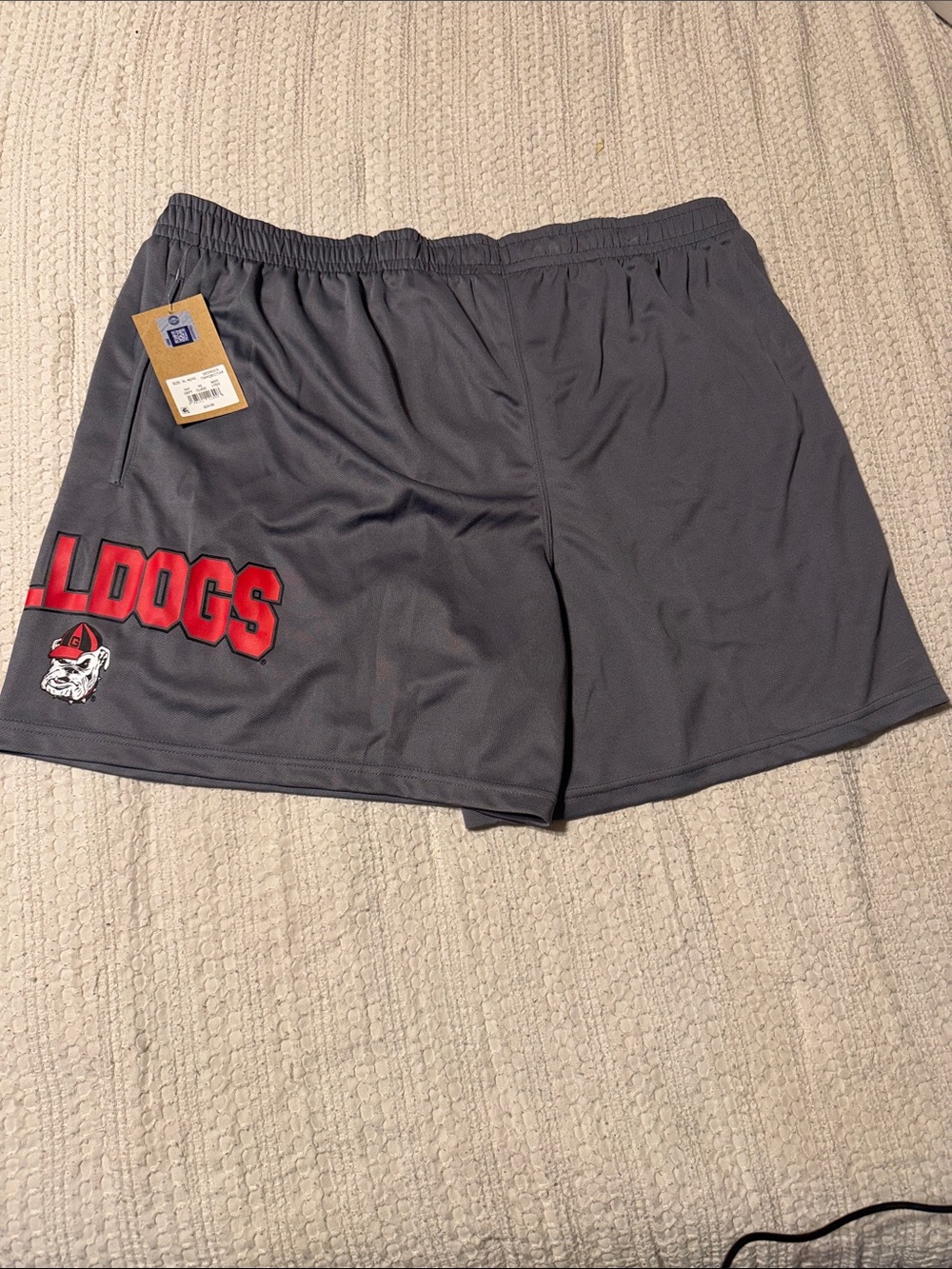 UGA Bulldogs Men's Gray Athletic Shorts - Picture 2 of 6